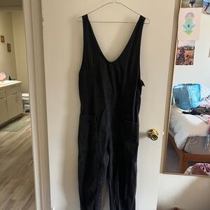 Free people high roller denim Jumpsuit